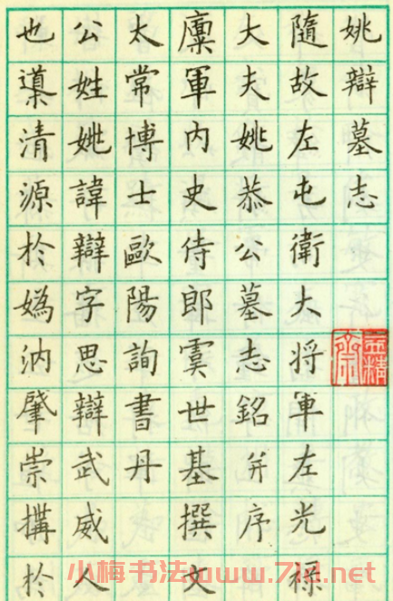 盧中南鋼筆楷書欣賞臨《姚辯墓志》