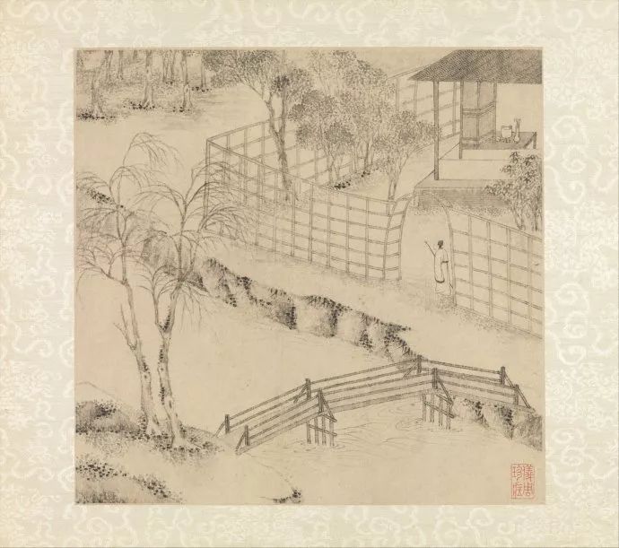 文徵明書畫欣賞《山水詩畫冊頁》大圖16開
