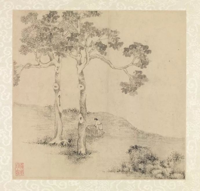 文徵明書畫欣賞《山水詩畫冊頁》大圖16開