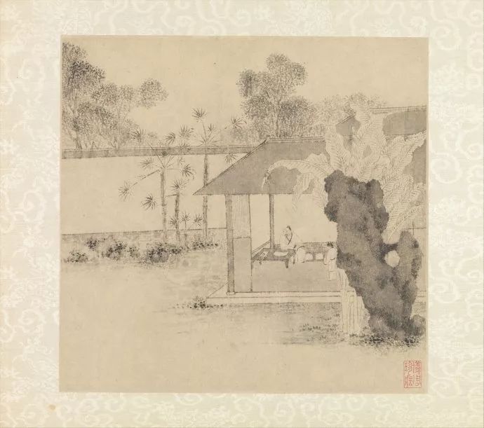 文徵明書畫欣賞《山水詩畫冊頁》大圖16開