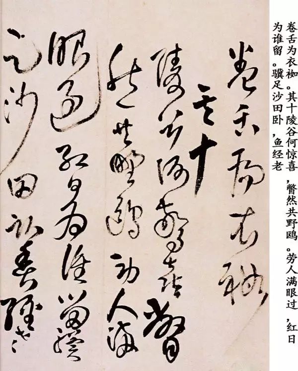 王鐸草書欣賞《題野鶴陸舫齋》