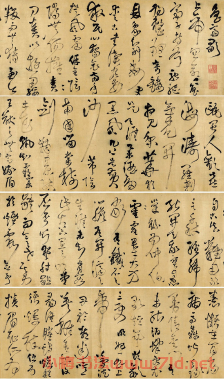 王鐸59歲狂草書(shū)法《魯齋歌卷》