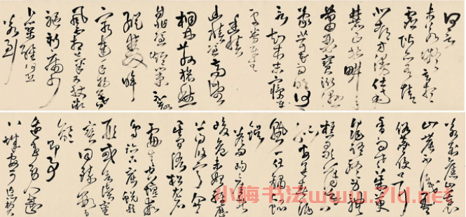 王鐸草書手卷《贈王漢五律卷》