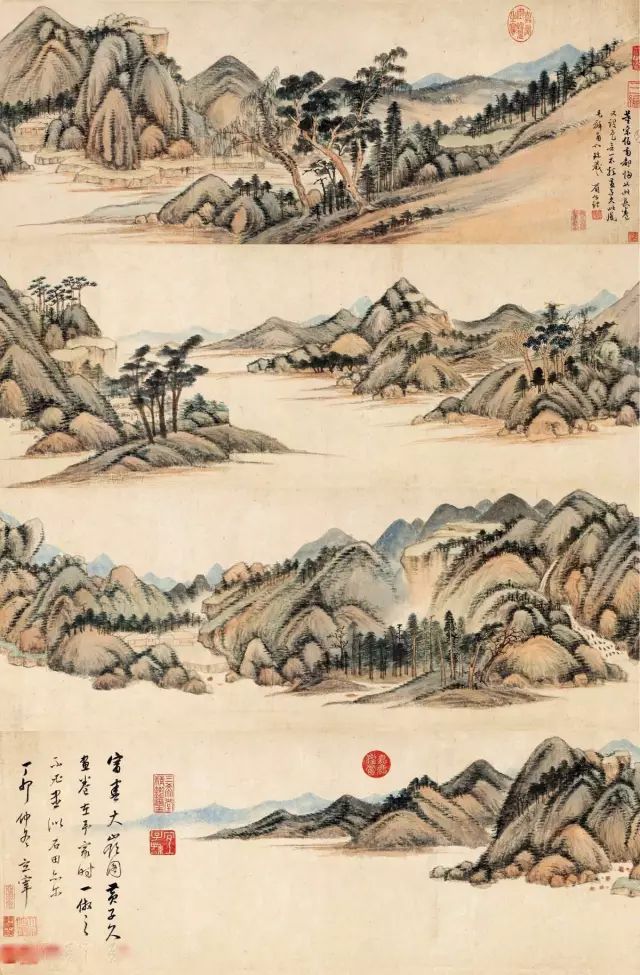 董其昌晚年書畫《仿黃公望富春大嶺圖》 董其昌晚年書畫《仿黃公望富春大嶺圖》