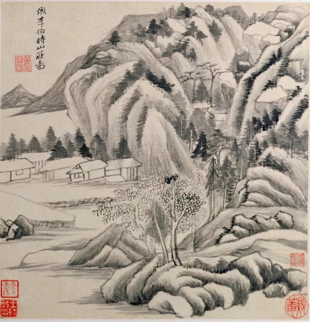 明代董其昌字畫欣賞《仿古山水》冊