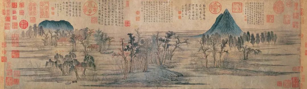 元代趙孟頫書畫欣賞《鵲華秋色圖》卷