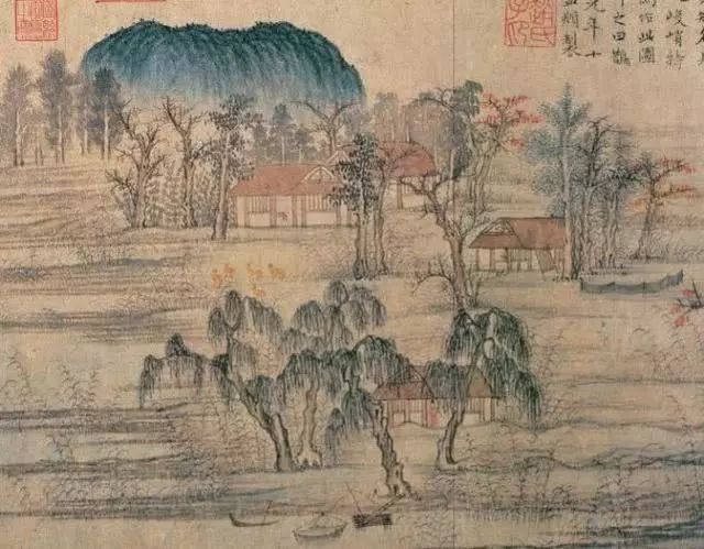 元代趙孟頫書畫欣賞《鵲華秋色圖》卷