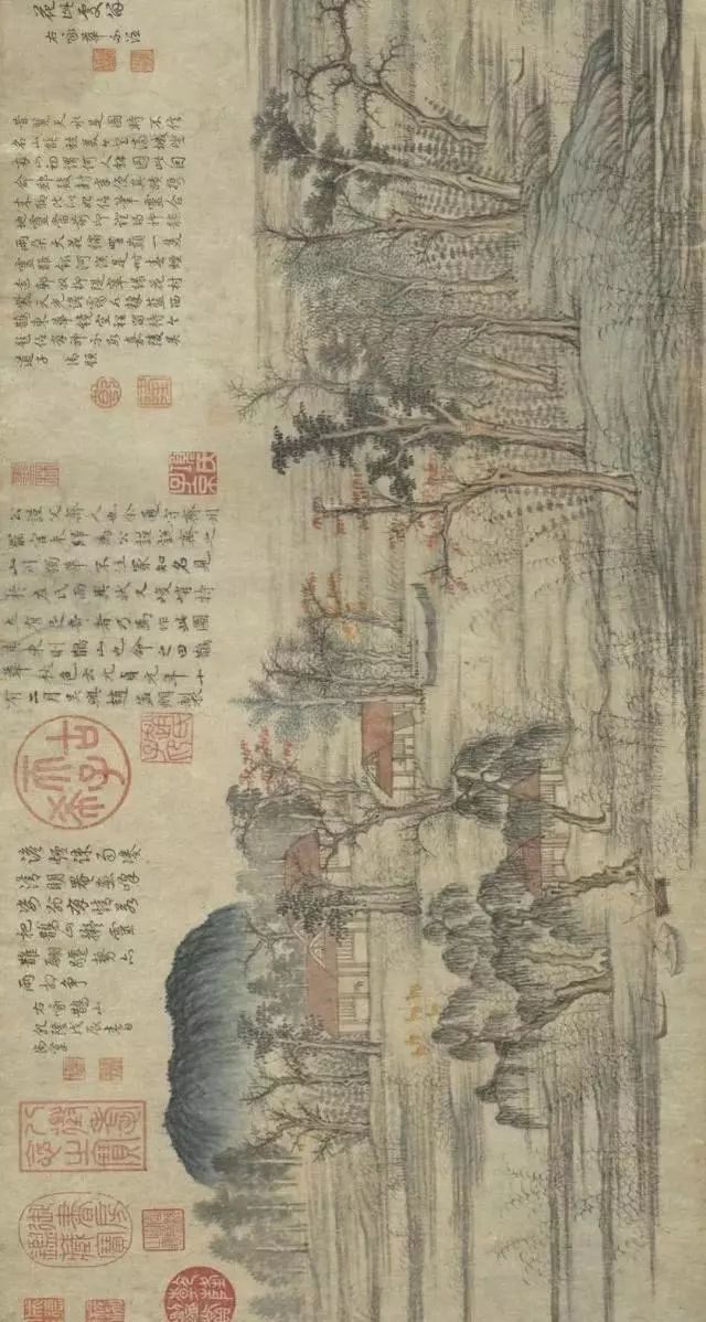 元代趙孟頫書畫欣賞《鵲華秋色圖》卷
