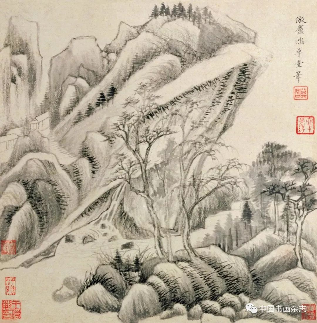 董其昌書(shū)畫(huà)欣賞《仿古山水圖冊(cè)》