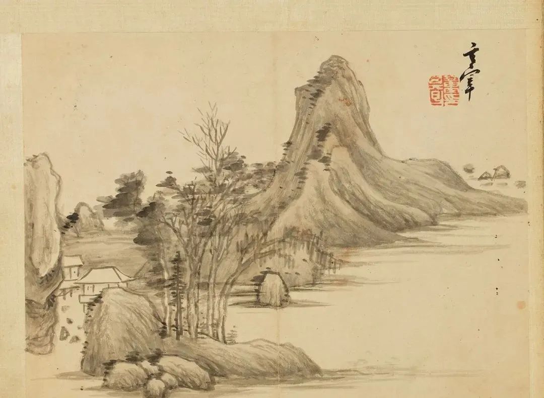 董其昌書畫合璧冊頁《得未曾有》
