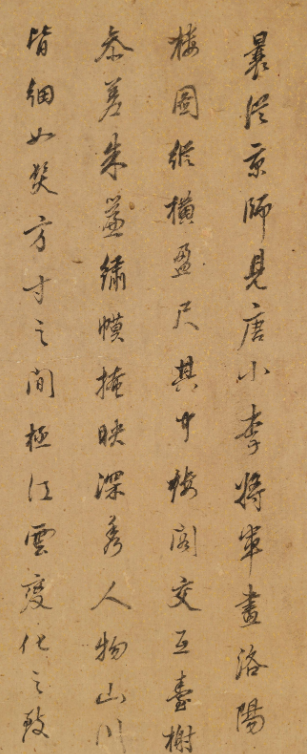 董其昌行書題洛陽樓圖