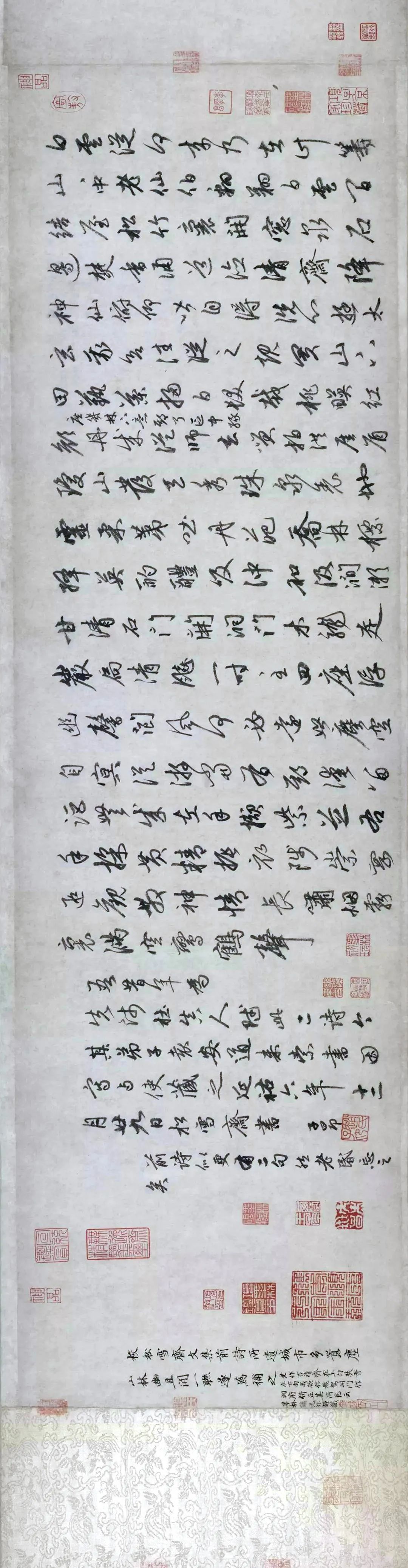 元趙孟頫書法長卷欣賞《松雪墨跡行書三段卷》欣賞