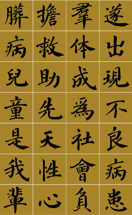范笑歌楷書《中國少兒先心病基金宣講辭》