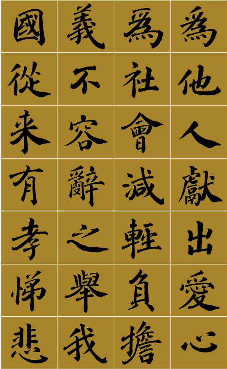 范笑歌楷書《中國少兒先心病基金宣講辭》