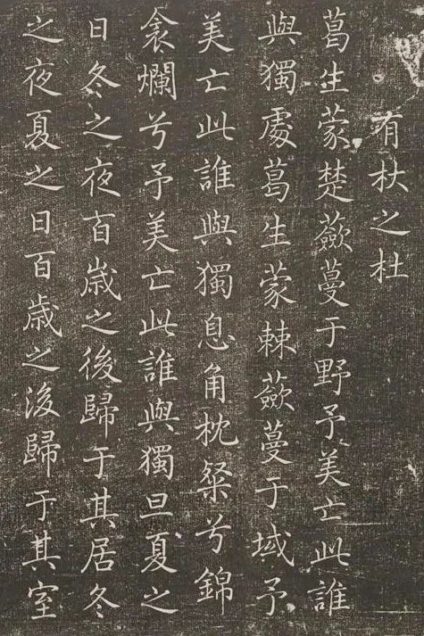 褚遂良小楷《詩唐風》書法欣賞