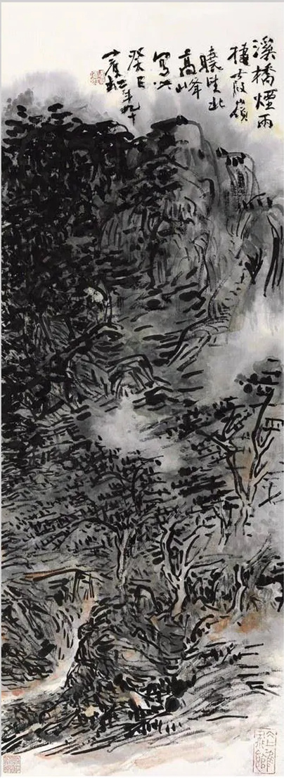 黃賓虹山水畫作品欣賞(圖9)