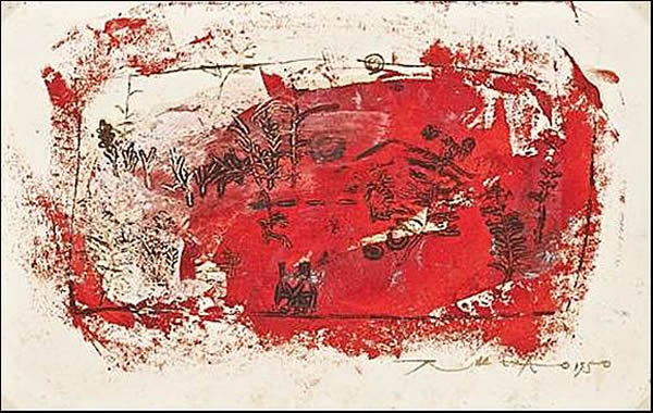 趙無極早期作品欣賞，趙無極抽象油畫早期作品(圖5)