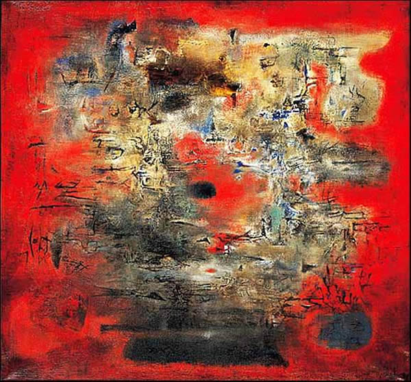 趙無極早期作品欣賞，趙無極抽象油畫早期作品(圖17)