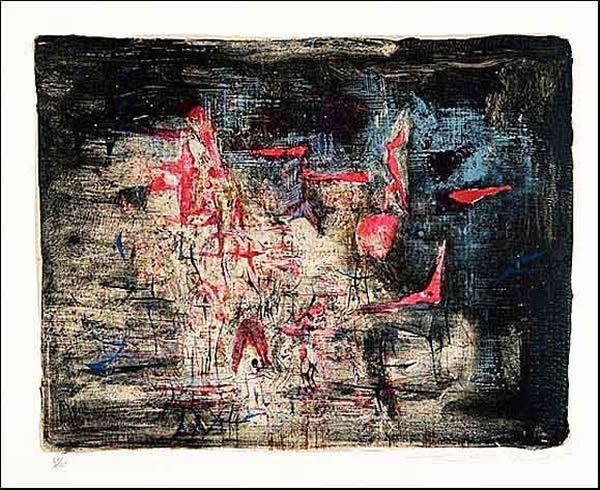 趙無極早期作品欣賞，趙無極抽象油畫早期作品(圖16)