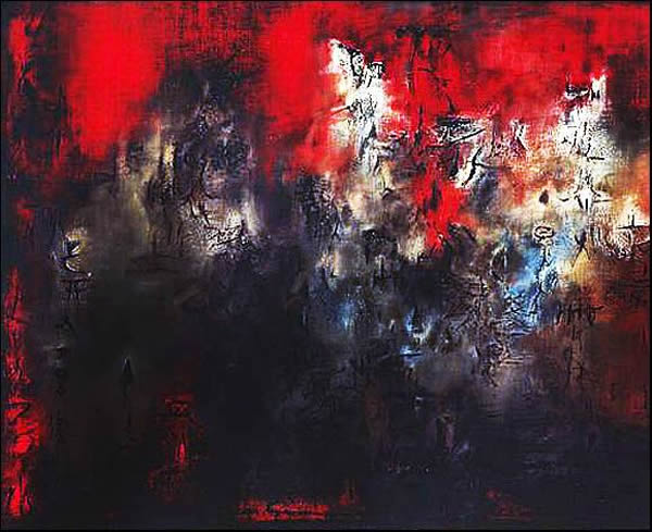 趙無極早期作品欣賞，趙無極抽象油畫早期作品(圖19)