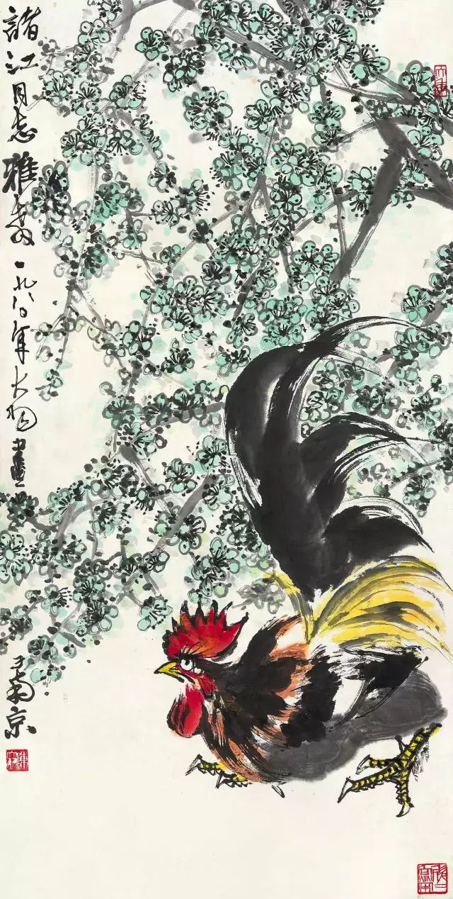 畫雞的著名畫家陳大羽國畫公雞作品欣賞(圖7)