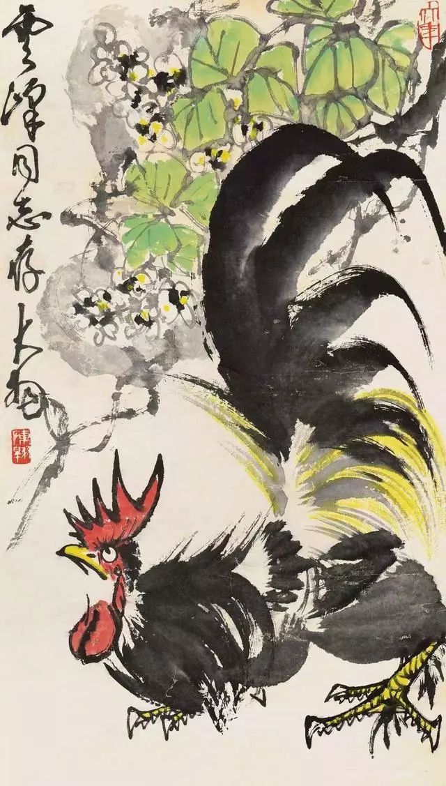 畫雞的著名畫家陳大羽國畫公雞作品欣賞(圖14)