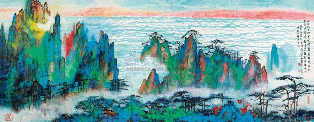 劉海粟作品圖片欣賞，劉海粟山水畫作品賞析(圖2)