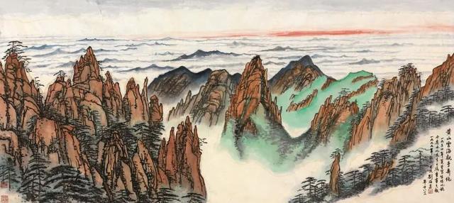 劉海粟作品圖片欣賞，劉海粟山水畫作品賞析(圖8)