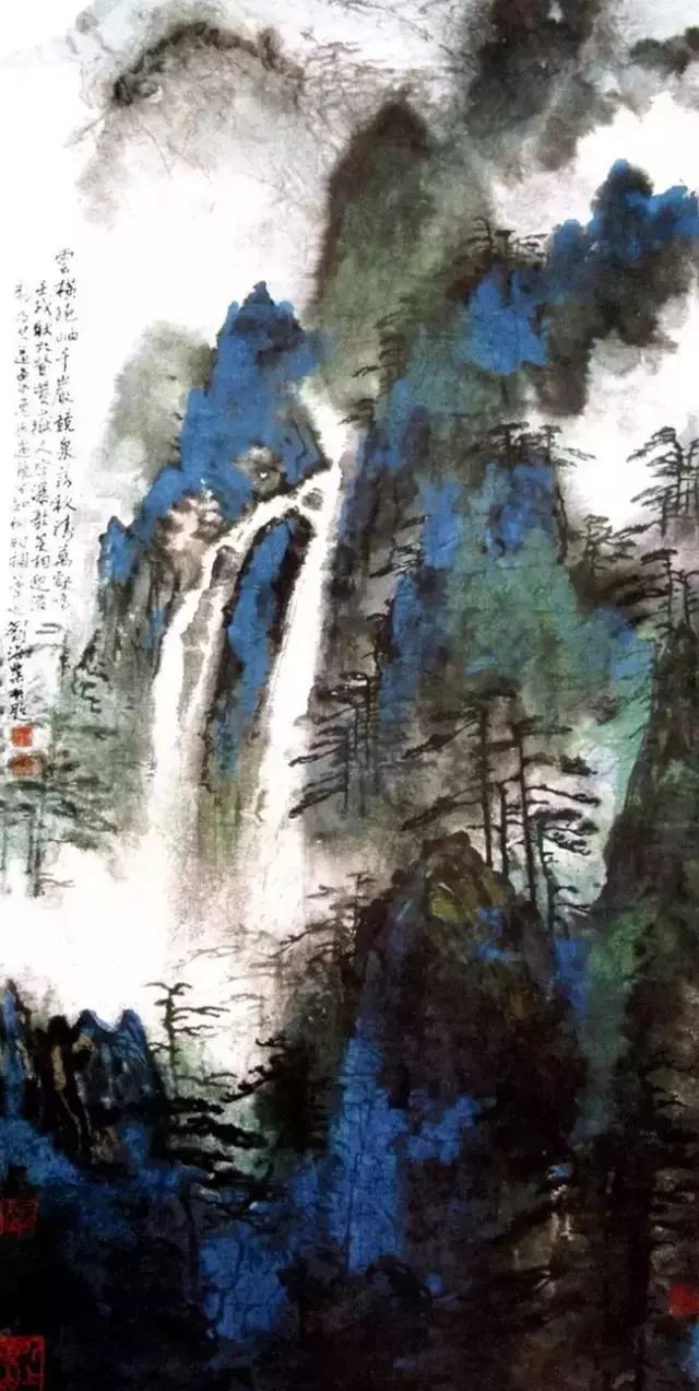 劉海粟作品圖片欣賞，劉海粟山水畫作品賞析(圖9)