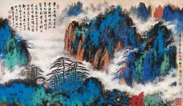 劉海粟作品圖片欣賞，劉海粟山水畫作品賞析(圖19)