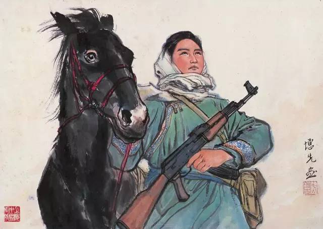 方增先國畫作品欣賞，方增先國畫人物精品(圖3)