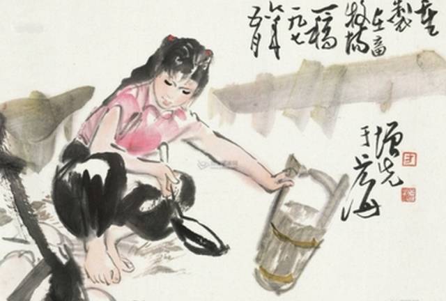 方增先國畫作品欣賞，方增先國畫人物精品(圖9)