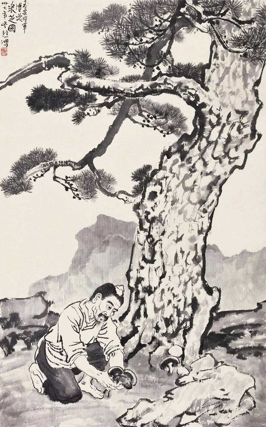 徐悲鴻最貴的國畫作品是哪幾幅(圖21)