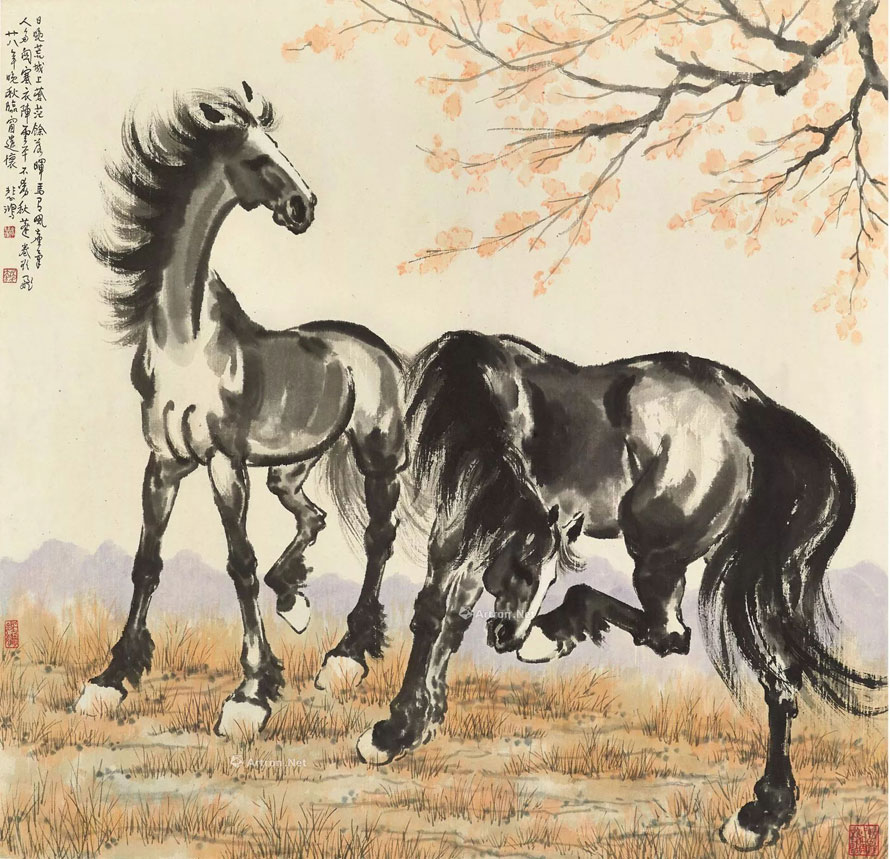 徐悲鴻最貴的國畫作品是哪幾幅(圖24)