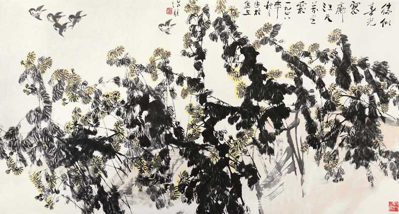 張朋大寫意花鳥畫作品欣賞 張朋大寫意花鳥畫作品欣賞