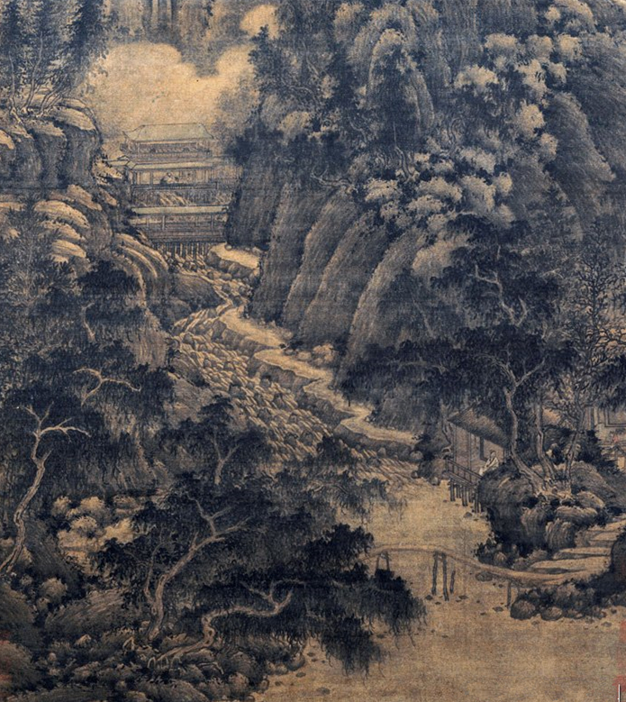 巨然山水畫萬壑松風(fēng)圖欣賞