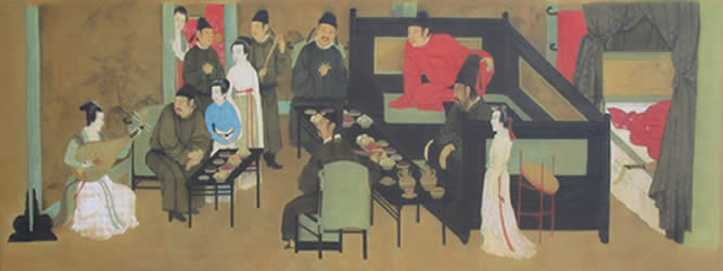著名古代人物畫《韓熙載夜宴圖》欣賞