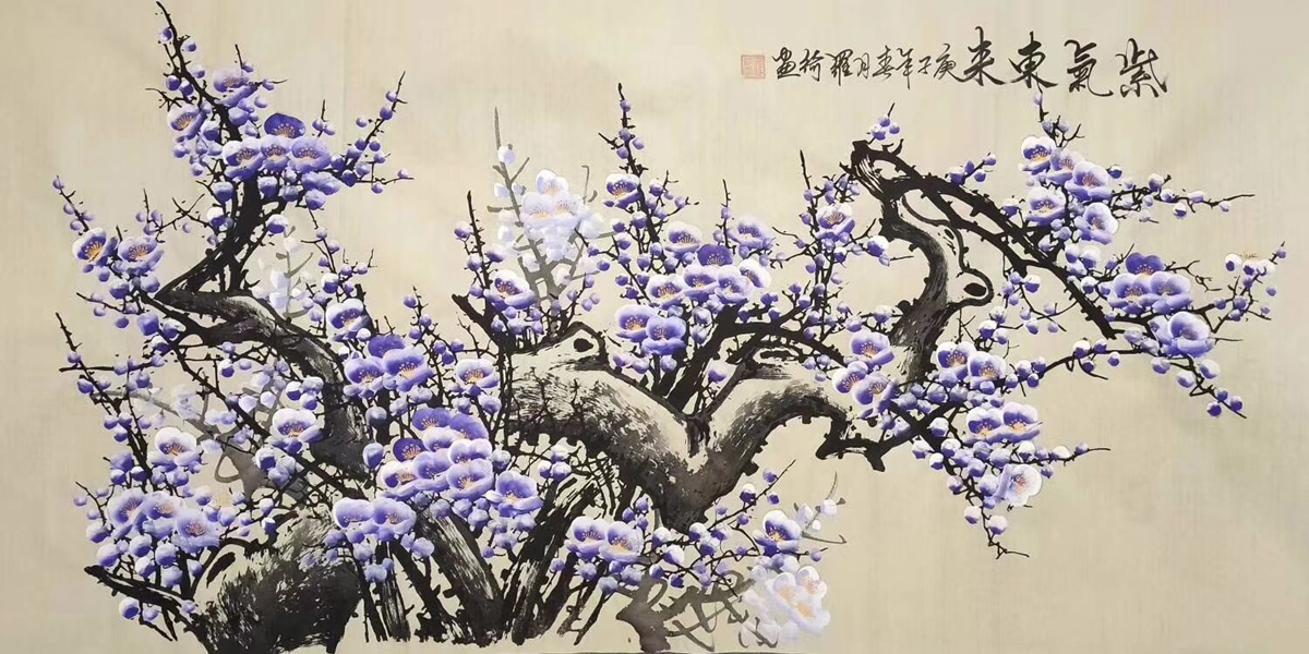 畫家羅綺梅花作品欣賞