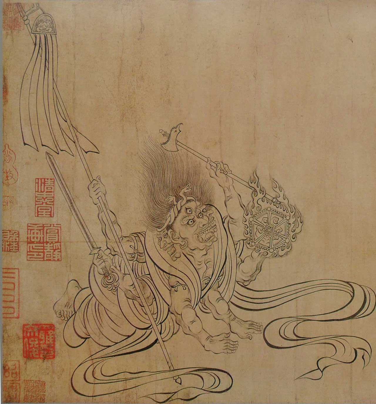 吳道子《天王送子圖》作品欣賞
