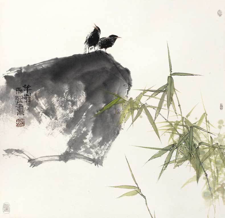 秦天柱花鳥畫作品欣賞