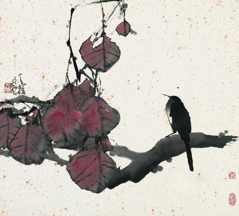 秦天柱花鳥畫作品欣賞