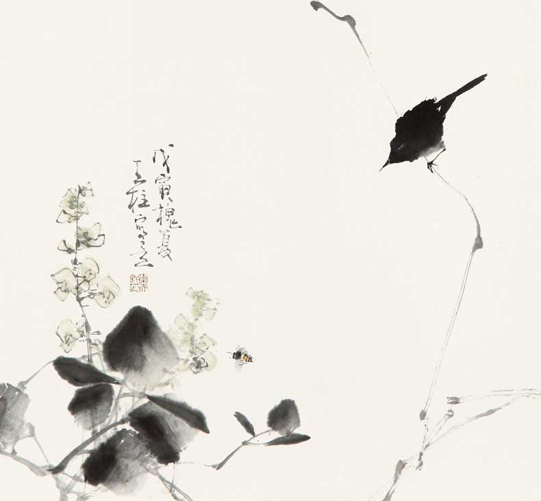 秦天柱花鳥畫作品欣賞
