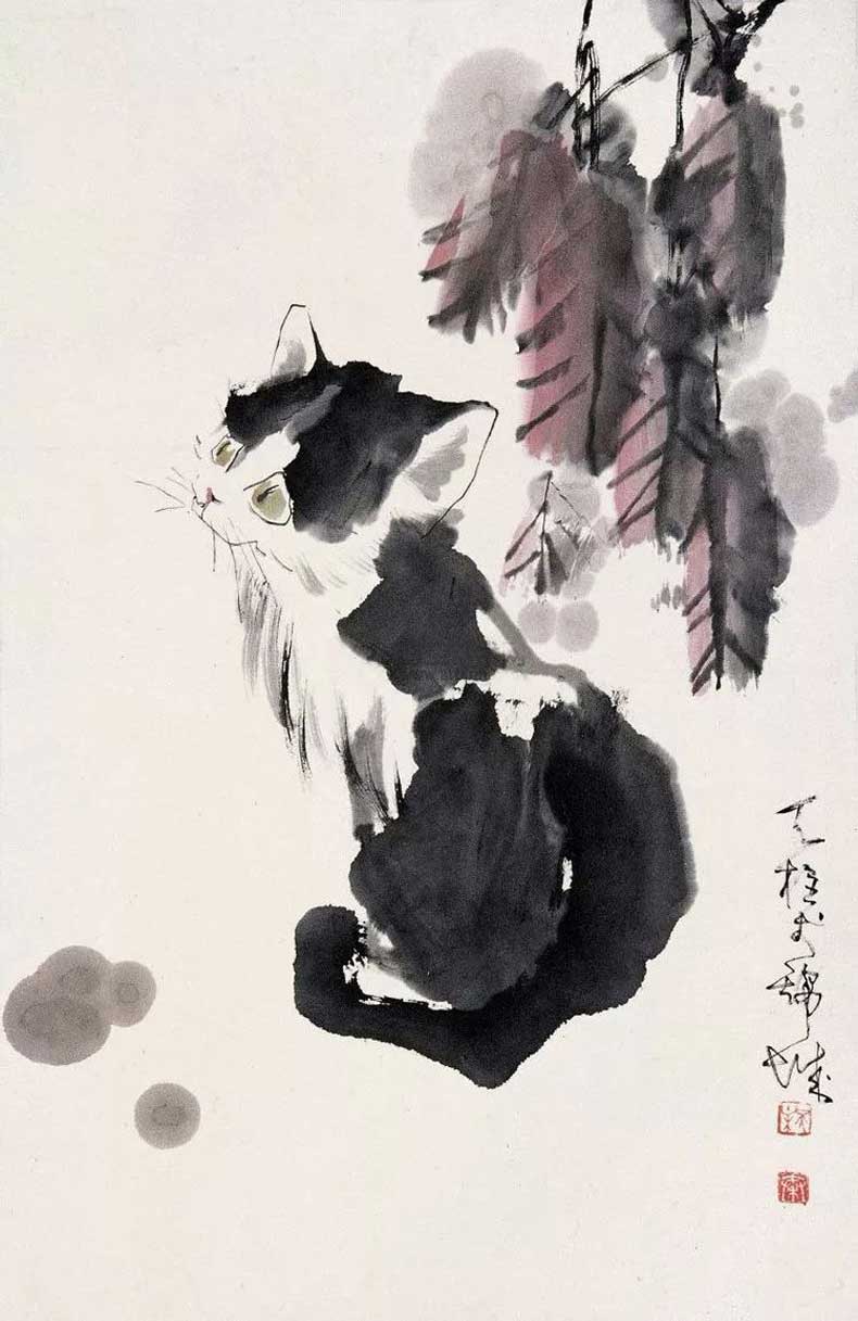 秦天柱花鳥畫作品欣賞