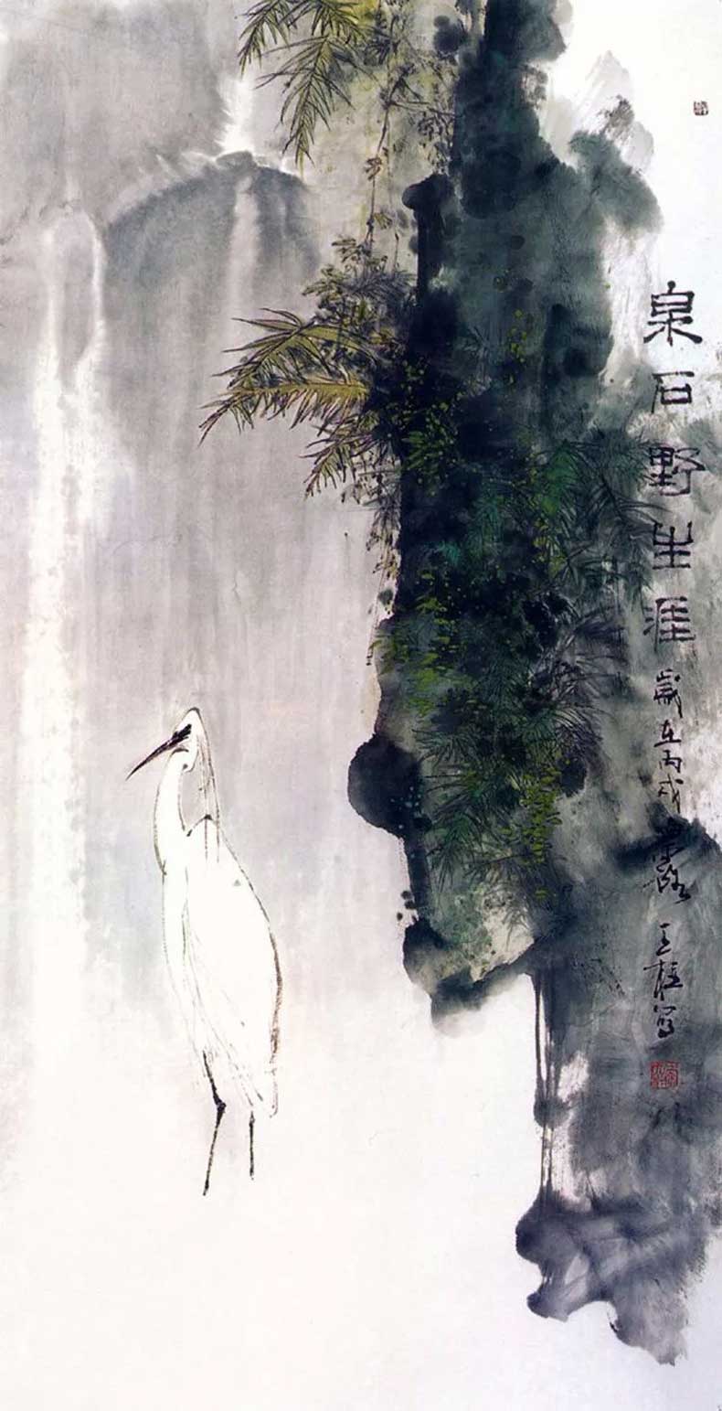 秦天柱花鳥畫作品欣賞