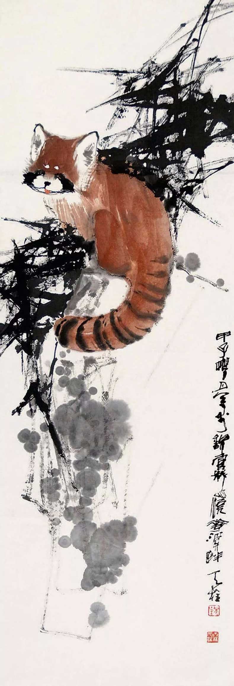 秦天柱花鳥畫作品欣賞