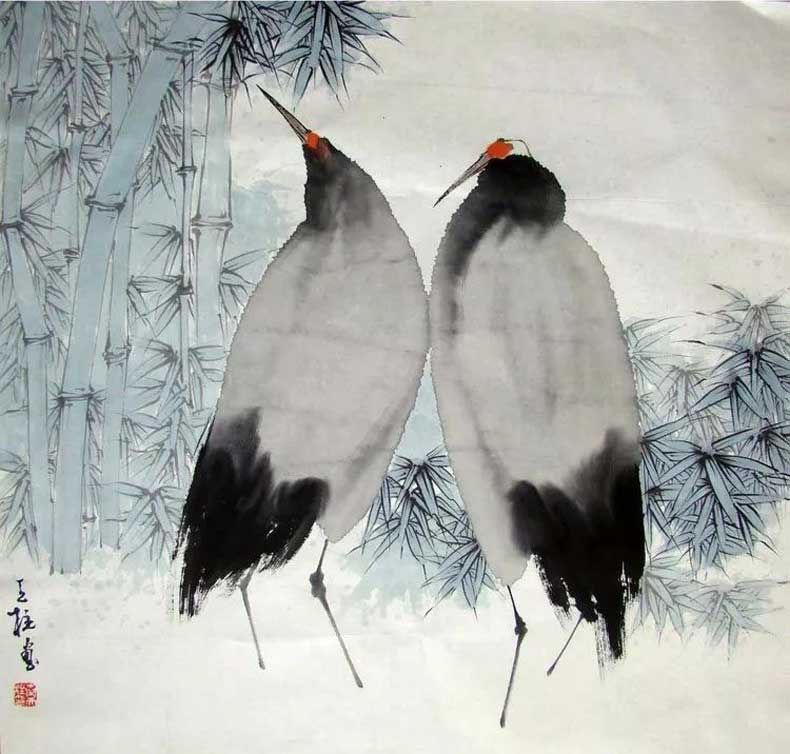 秦天柱花鳥畫作品欣賞