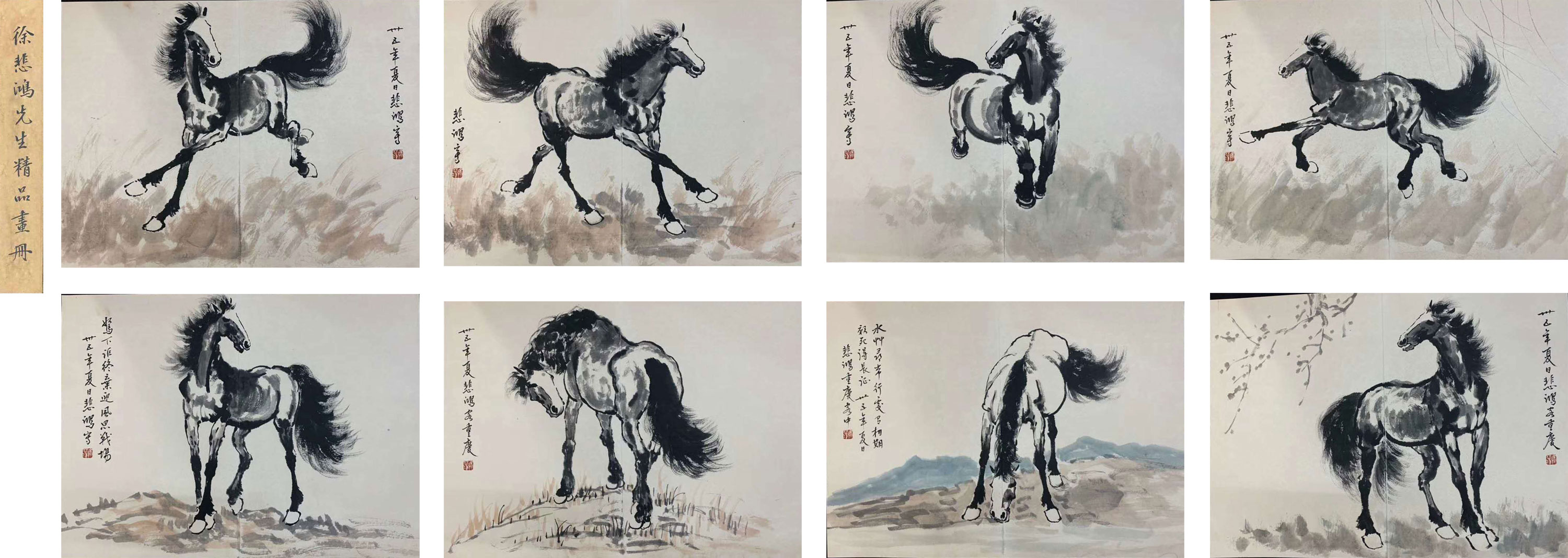 徐悲鴻《駿馬圖》冊頁,集大成之作 徐悲鴻《駿馬圖》冊頁,集大成之作