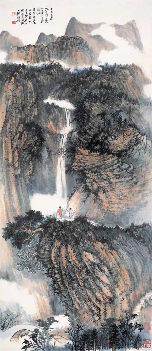 張大千 仿石溪燕山圖