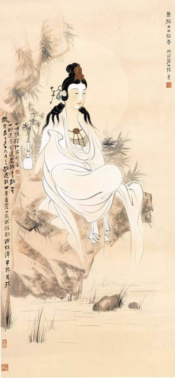 張大千 觀音造像圖