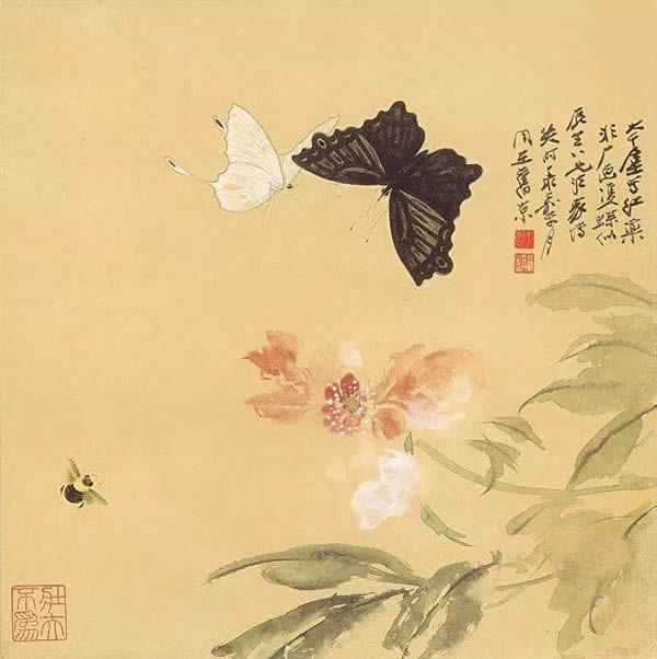 張大千 雙碟圖